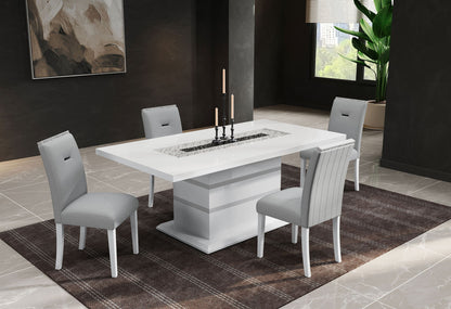 Monaco - 7 Piece Dining Room Set (Dining Table And 6 Dining Chairs) - White