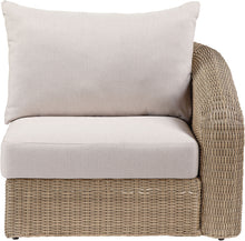 Load image into Gallery viewer, Seacrest - Olefin Water Resistant Fabric And Wicker Outdoor Patio Right Arm Chair

