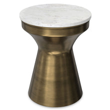 Load image into Gallery viewer, Raquel - Side Table - Antique Brass / White
