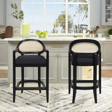 Load image into Gallery viewer, Americana - Mid-Century Modern Cane Back Counter Stool
