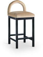 Load image into Gallery viewer, Conrad - Velvet Counter Stool With Black Legs
