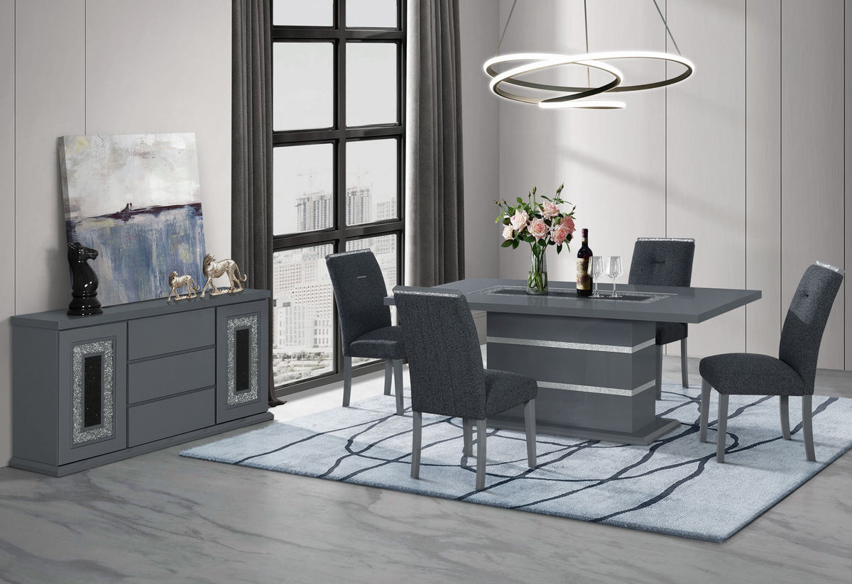 Monaco - Dining Table Column - Dark Gray