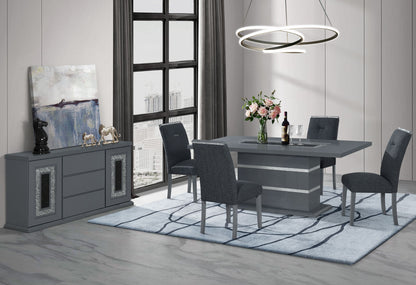 Monaco - Dining Table Column - Dark Gray