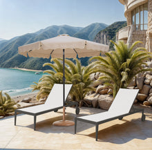 Load image into Gallery viewer, Amalfi - Patio Umbrella - Light Brown Base / Black Pole
