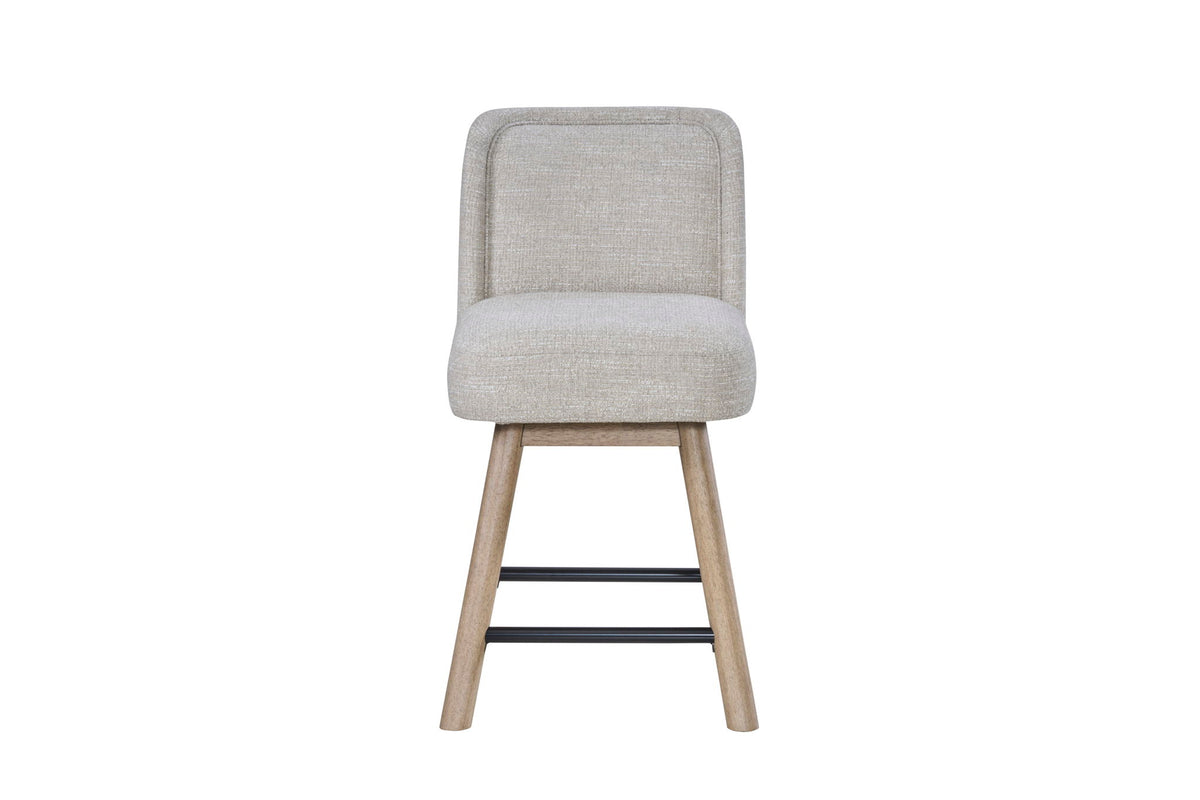 Pagosa - Counter Height Swivel Stool (Set of 2) - English Knotty Oak / Gray