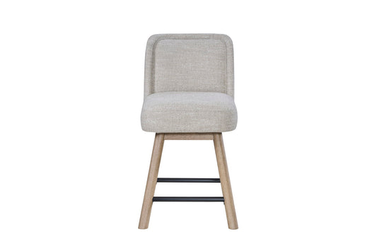 Pagosa - Counter Height Swivel Stool (Set of 2) - English Knotty Oak / Gray