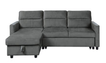 Load image into Gallery viewer, Ivy - Reversible Sleeper Sectional Sofa With Storage Chaise And Side Pocket
