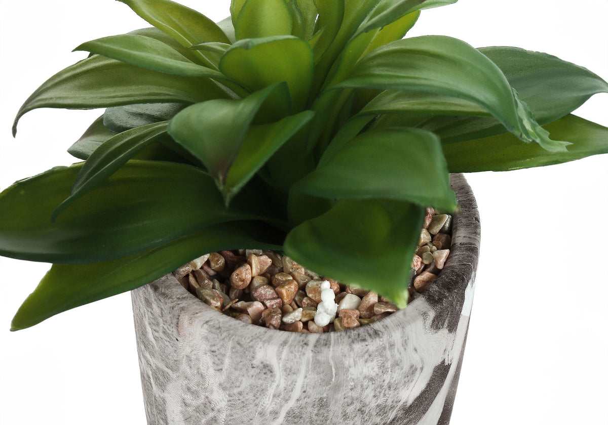 6" Tall, Artificial Plant, Succulent, Indoor, Faux, Fake, Table, Greenery, Potted, Decorative (Set of 2) - Green - Ego Home Furniture