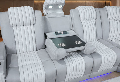 U8000 - P2 Sectional With LED - Light Gray