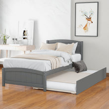 Load image into Gallery viewer, Platform Bed &amp; Headboard, Footboard And Wood Slat Support
