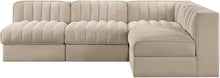 Load image into Gallery viewer, Rummi - Armless Velvet Performance Fabric Upholstered 4 Piece Modular Sectional
