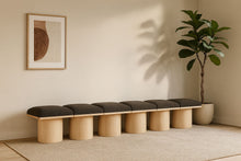 Load image into Gallery viewer, Pavilion - 6 Piece Modular Bench With Natural Base
