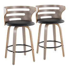 Load image into Gallery viewer, Cosini - Mid Century Modern Fixed Height Barstool With Swivel And Round Footrest (Set of 2)
