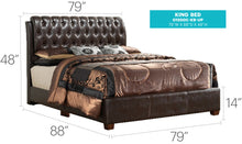 Load image into Gallery viewer, Marilla - King Bed - Dark Brown
