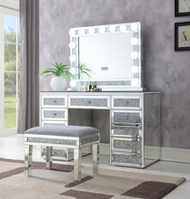 Load image into Gallery viewer, G-310 - Glamour Vanity Stool - Pearl Silver
