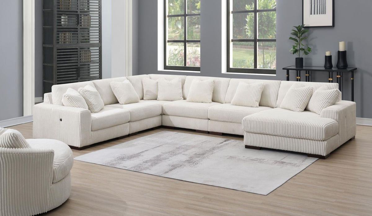 U244 - Left Chair With USB-C Charger - Ivory