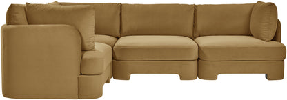 Hammond - Velvet Performance Fabric Upholstered 4 Piece Sectional