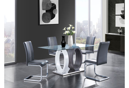 D1628 - 7 Piece Dining Room Set (Dining Table And 6 Dining Chairs) - Gray