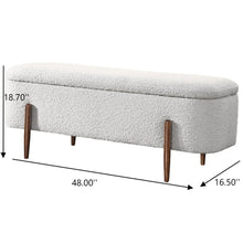 Load image into Gallery viewer, Sarna - Storage Bench - Ivory
