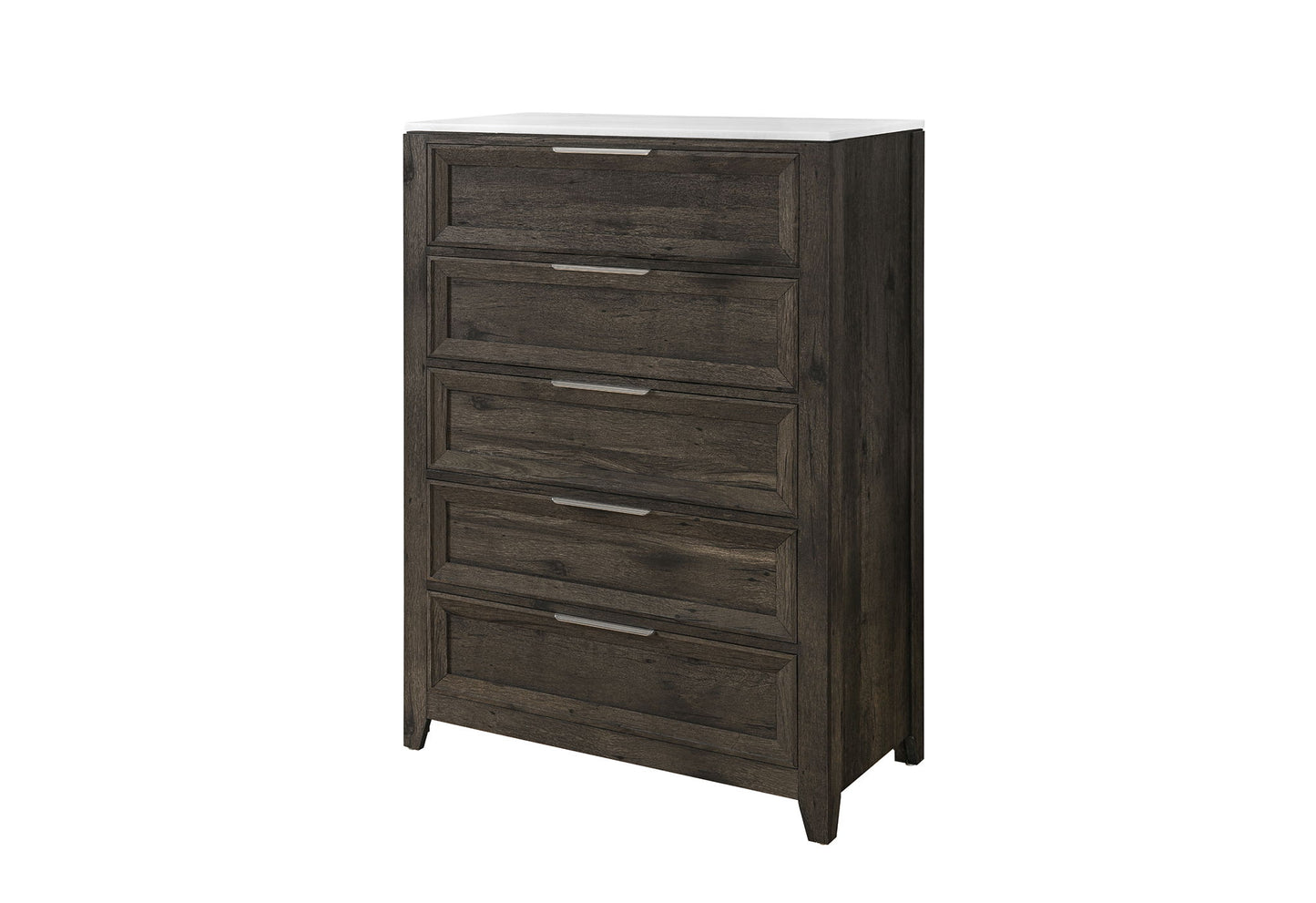 Mariah - 5 Piece Full Bedroom Set (Bed, Dresser & Mirror, Nightstand, Chest) - Dark Brown