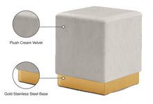 Load image into Gallery viewer, Jax - Stool Ottoman with Gold Base
