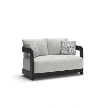 Salina Bay - Loveseat With Cushion - Black / Gray - Ego Home Furniture