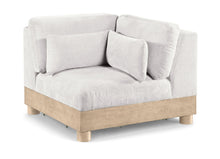 Load image into Gallery viewer, Turin - Chenille Fabric Upholstered Modular Corner Chair - Natural Base
