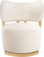 Load image into Gallery viewer, Elara - Velvet Upholstered Swivel Accent Chair - Stained Natural

