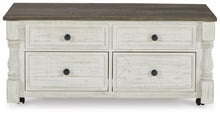 Load image into Gallery viewer, Havalance - Lift Top Cocktail Table with Storage Drawers - White / Gray
