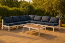 Load image into Gallery viewer, Nizuc - Outdoor Patio 7 Piece Modular Sectional With White Frame
