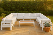 Load image into Gallery viewer, Nizuc - Outdoor Patio 13 Piece Modular Sectional With White Frame
