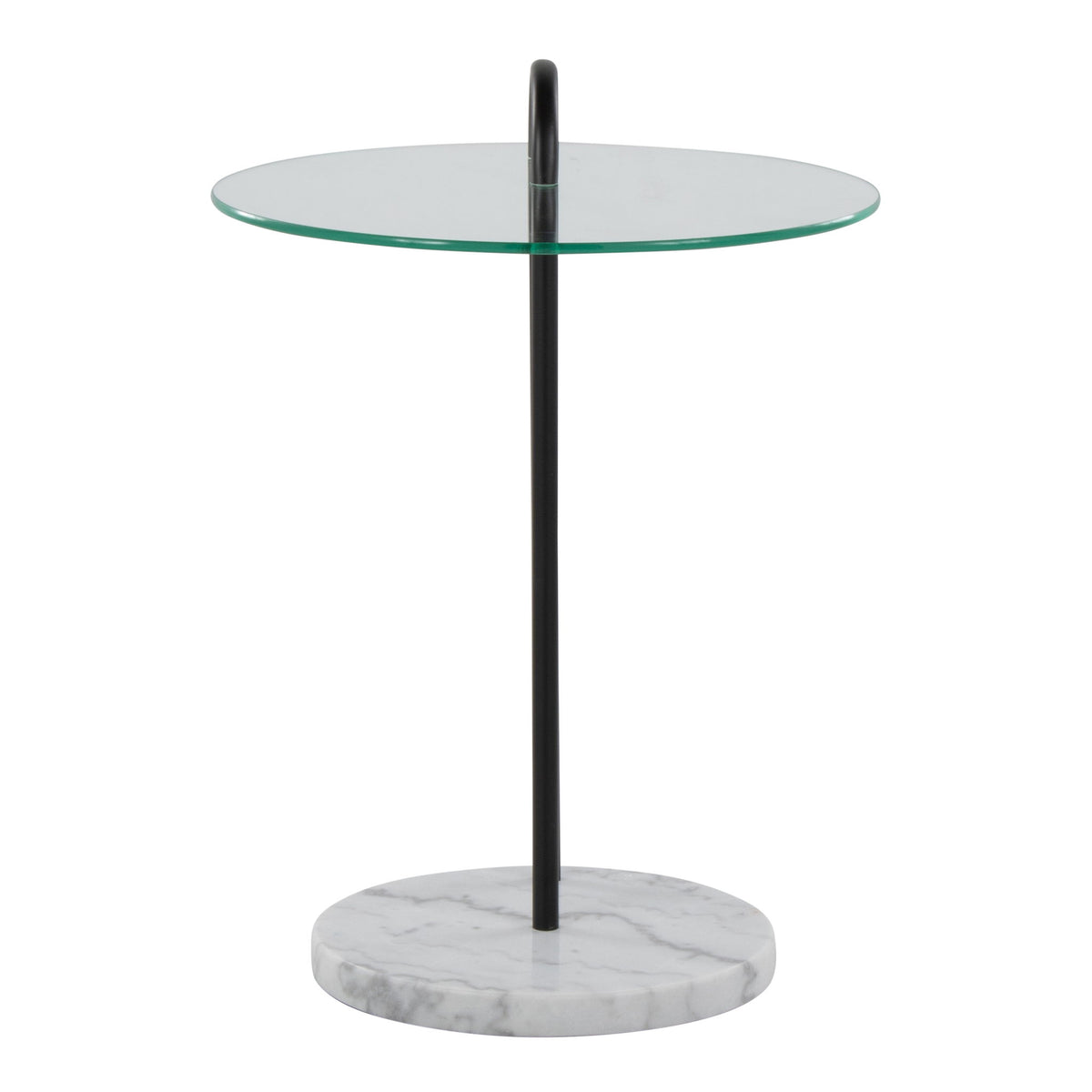 Claire - Contemporary / Glam Side Table - Black / Clear - Ego Home Furniture