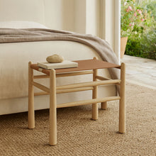 Load image into Gallery viewer, Santos - Faux Leather Upholstered Bench - Natural Frame
