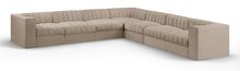 Load image into Gallery viewer, Rummi - Symmetrical Velvet Performance Fabric Upholstered 7 Piece Modular Sectional (With 3 Corner Chairs)
