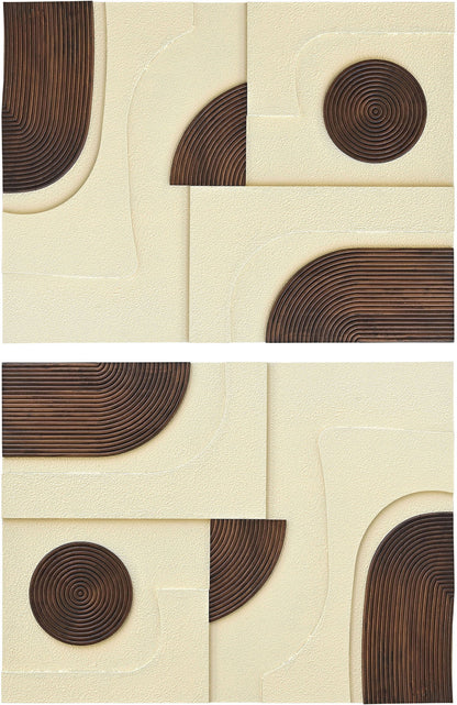 Element - Mango Wood 2 Piece Wall Art