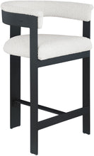 Load image into Gallery viewer, Romeo - Boucle Counter Stool With Black Base (Set of 2)
