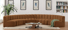 Load image into Gallery viewer, Arc - Velvet 8 Piece U-Shaped Modular Sofa - Saddle
