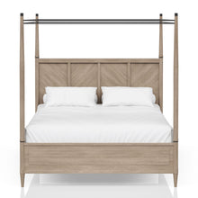 Load image into Gallery viewer, Queen Canopy Bedroom Set With A 2 Drawer Nightstand A Dresser With Poster Mirror And A Door Chest - Sand
