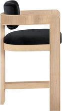 Load image into Gallery viewer, Sacha - Velvet Stool With Natural Base
