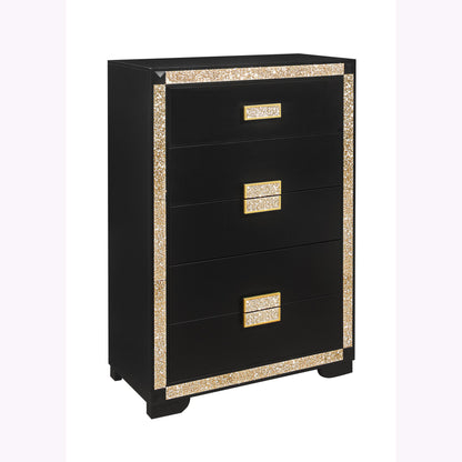 Lively - Bedroom Set With Glitter Detail And Padded Headboard