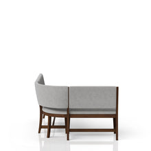 Load image into Gallery viewer, Curved Dining Bench Upholstered Curved Bench - Beige
