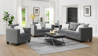 U513 - Loveseat - Shimmer Silver