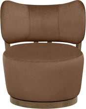 Load image into Gallery viewer, Elara - Velvet Upholstered Swivel Accent Chair - Stained Brown
