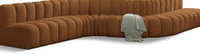 Load image into Gallery viewer, Arc - Velvet 8 Piece Curved Modular Sofa - Saddle
