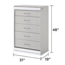 Load image into Gallery viewer, Glam - 5 Drawer Chest With LED Lighting - White
