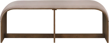 Sable - 52" Velvet Performance Fabric Upholstered Bench