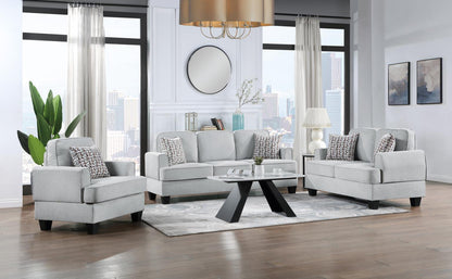 U418 - Loveseat - Shimmer Silver