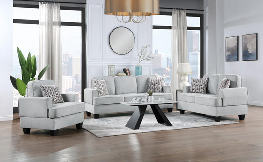 U418 - Loveseat - Shimmer Silver