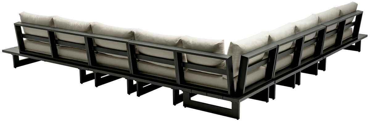 Maldives - 7 Piece Water Resistant Outdoor Patio Modular Sectional With Gray Base