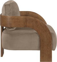 Load image into Gallery viewer, Cedra - Velvet Performance Fabric Upholstered Accent Chair - Brown Frame
